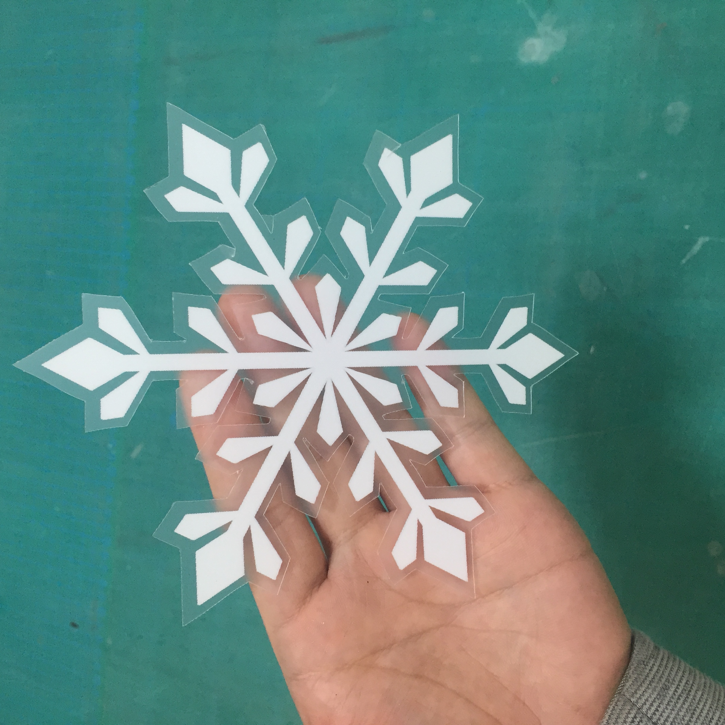 圣誕節貼紙透明雪花玻璃貼定制廠家 