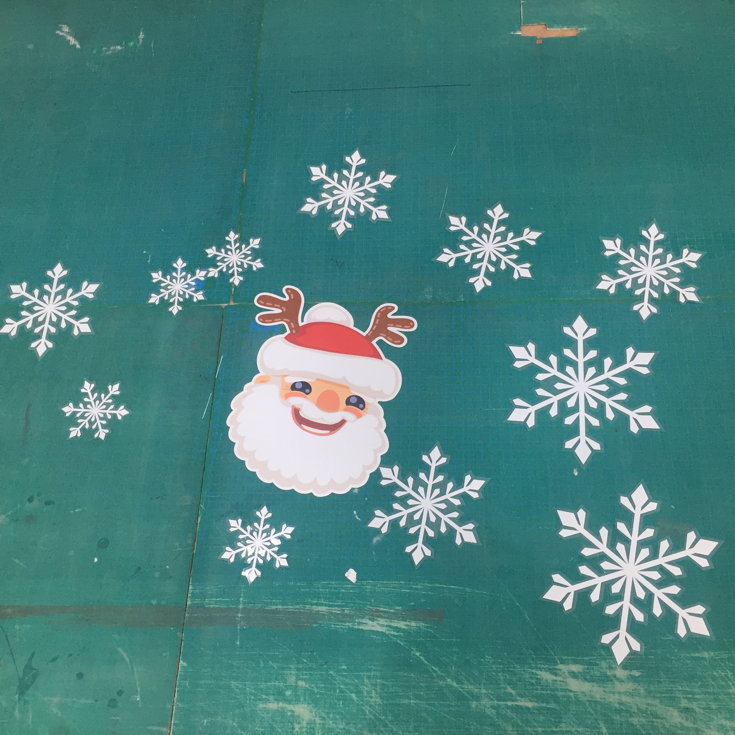 圣誕節貼紙透明雪花玻璃貼定制廠家 