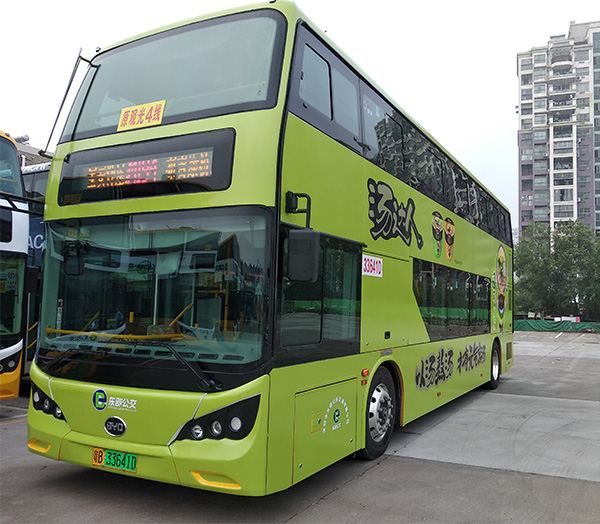 雙層公交車車身貼噴繪