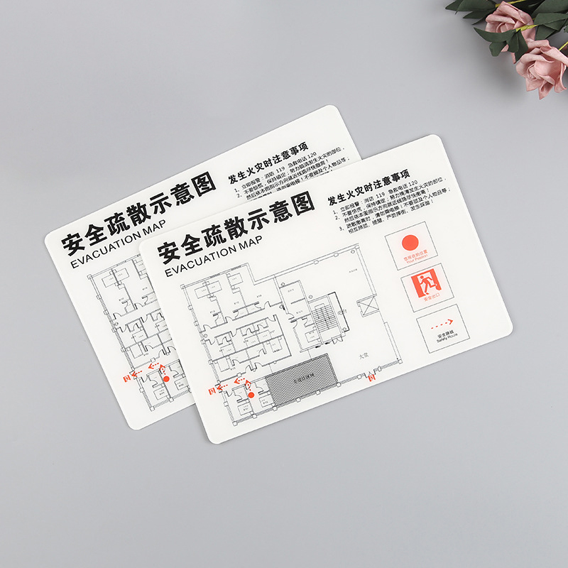 廠家供應(yīng)消防標識牌逃生通道指示圖酒店樓層疏散牌UV打印制作