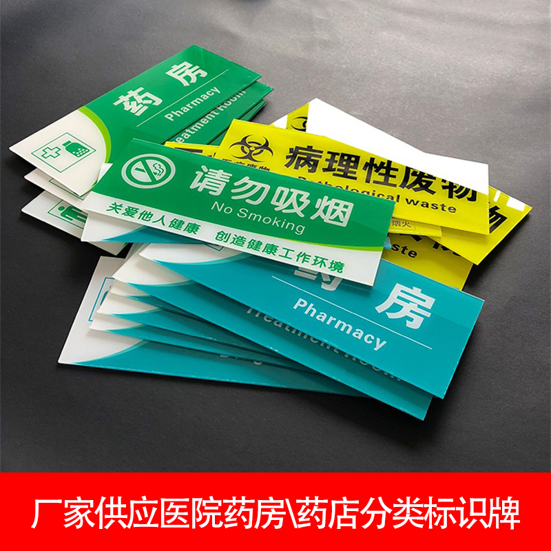 藥店藥品分類標(biāo)識牌醫(yī)院診所藥房區(qū)域標(biāo)簽兒科感冒用藥保健食品銷售專柜指示貼